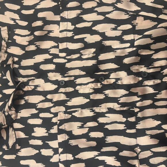 Andree by Unit 143 Black & Cream Silk Blouse | Women’s Size 1X - Picture 2 of 4